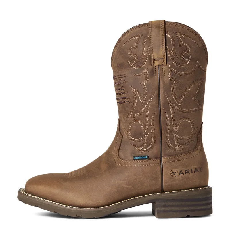 MEN'S Ariat 10038354 Hybrid Patriot Waterproof Western Boot