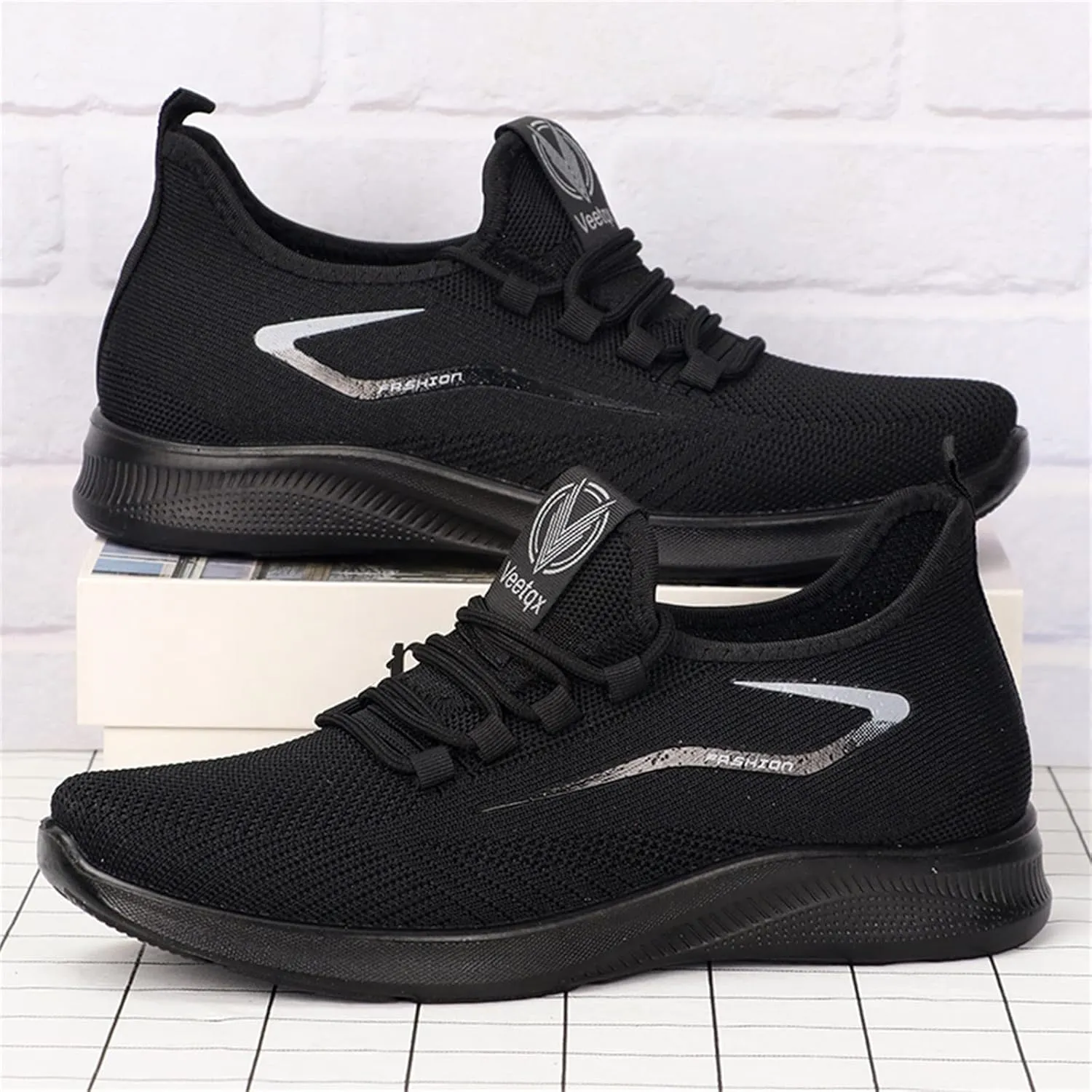 Mens Athletic Shoes Mens Footwear Lightweight Breathable Slip on Running Shoes for Men Sneakers Hands Free Slip On Sneaker White for Men Chunky