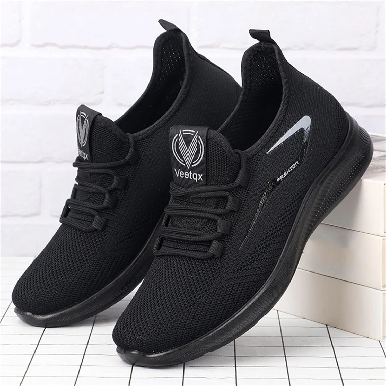 Mens Athletic Shoes Mens Footwear Lightweight Breathable Slip on Running Shoes for Men Sneakers Hands Free Slip On Sneaker White for Men Chunky