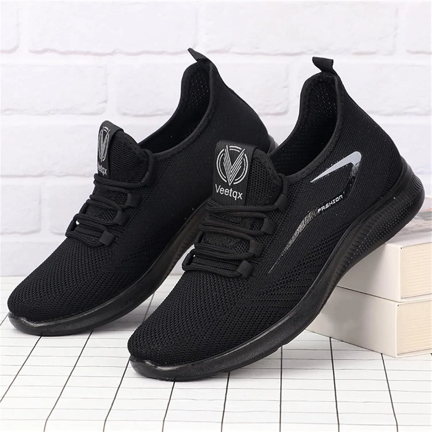 Mens Athletic Shoes Mens Footwear Lightweight Breathable Slip on Running Shoes for Men Sneakers Hands Free Slip On Sneaker White for Men Chunky