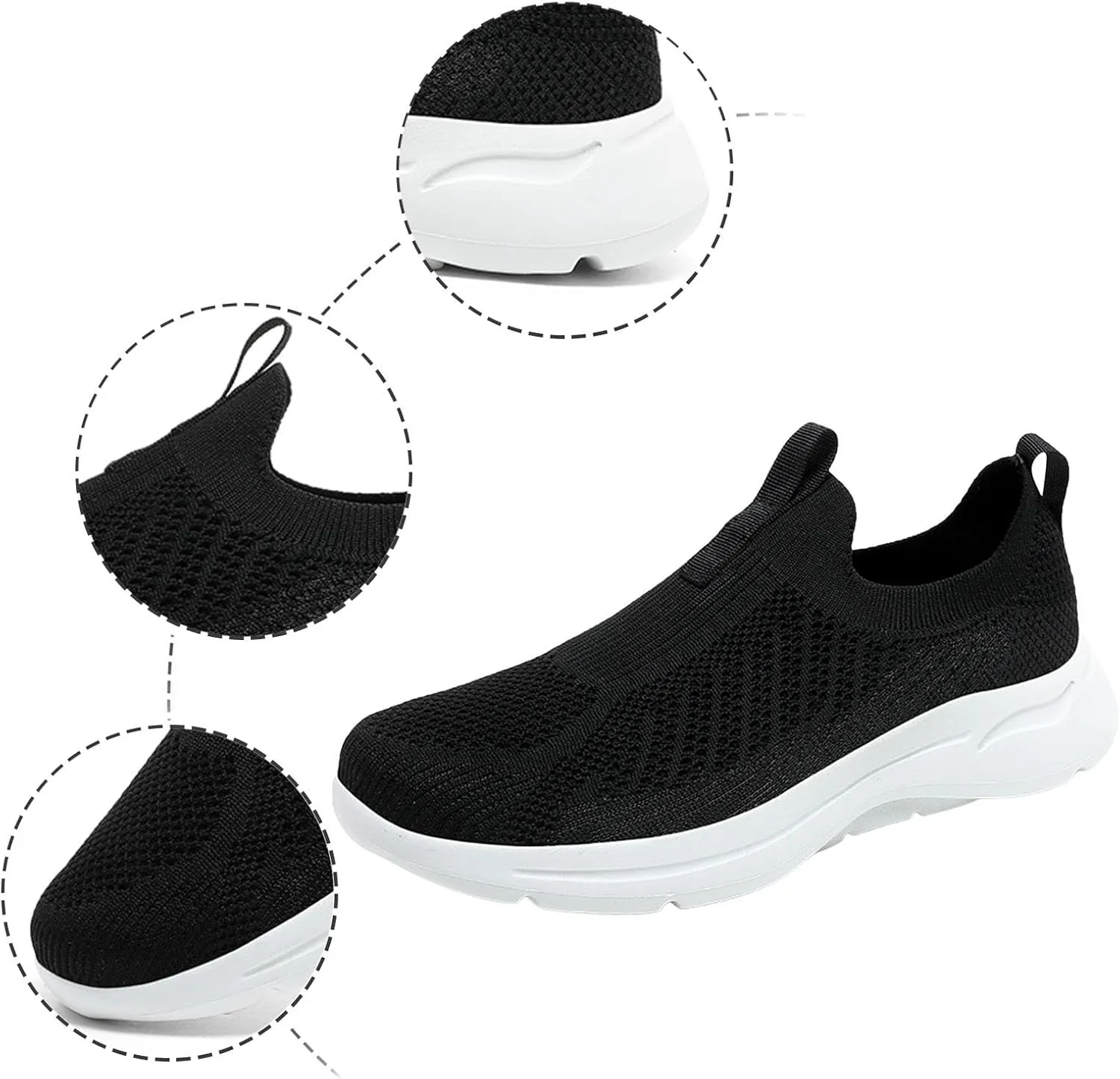 Mens Athletic Shoes Mens Tennis Shoes Walking Shoe for Men Slip on Shoe for Men Casual Breathable Sneaker