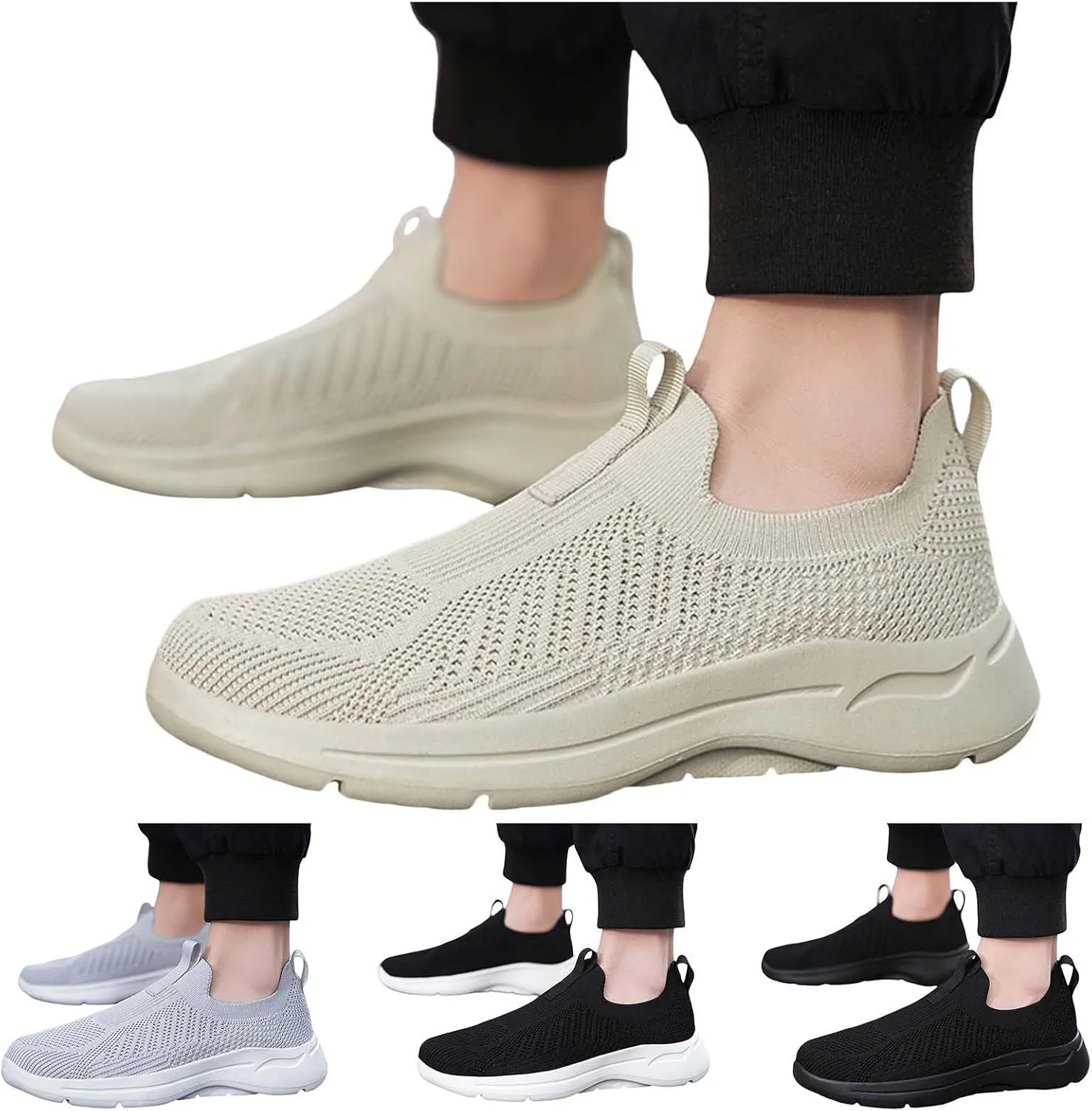 Mens Athletic Shoes Mens Tennis Shoes Walking Shoe for Men Slip on Shoe for Men Casual Breathable Sneaker