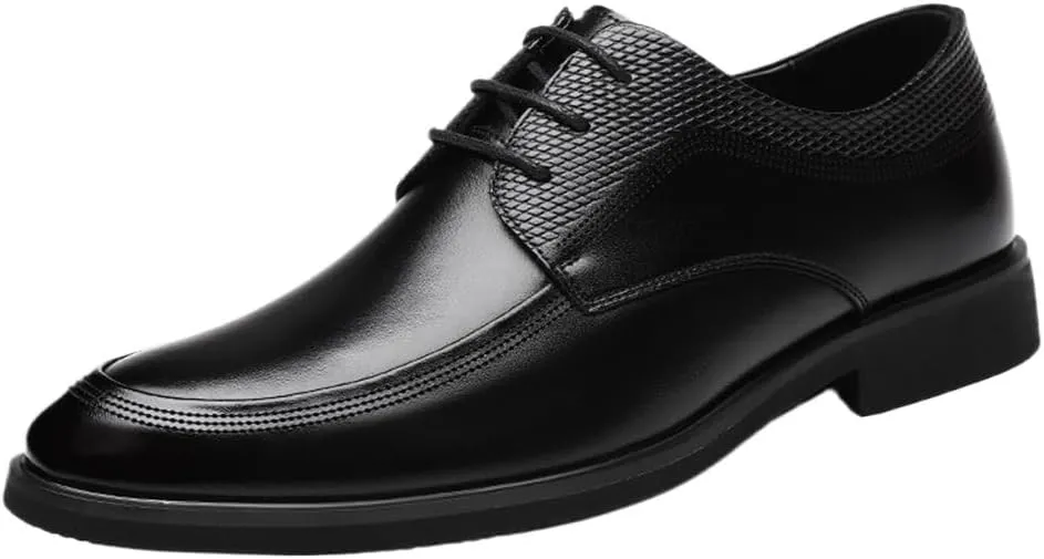 Men's Black Dress Shoes Casual Retro Fashion Formal Leather Shoes for Business, Work, or Parties, Patent Leather, Elegant Gentleman Carve Design, Comfortable &