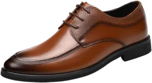 Men's Black Dress Shoes Casual Retro Fashion Formal Leather Shoes for Business, Work, or Parties, Patent Leather, Elegant Gentleman Carve Design, Comfortable &