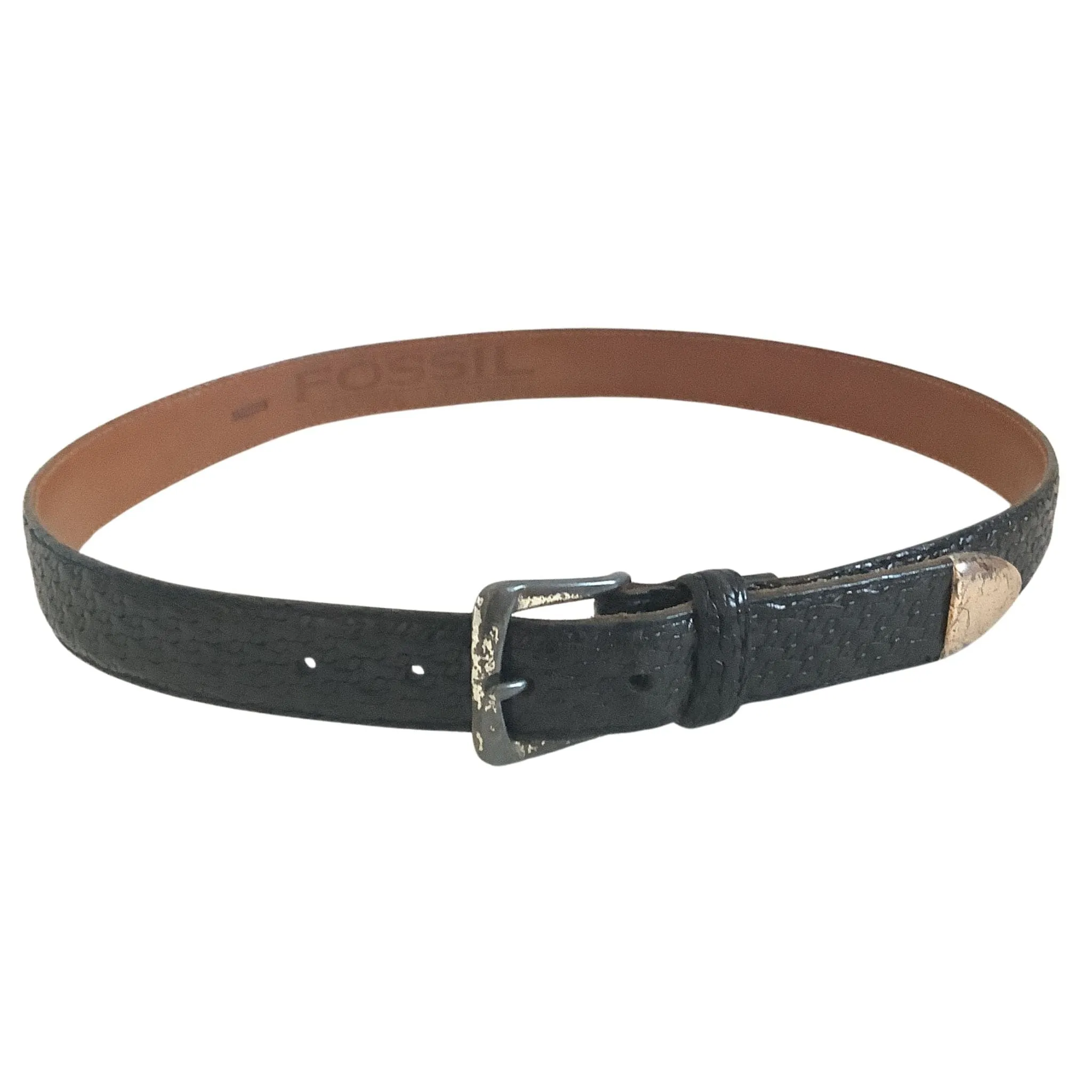 Men's Black Leather Belt