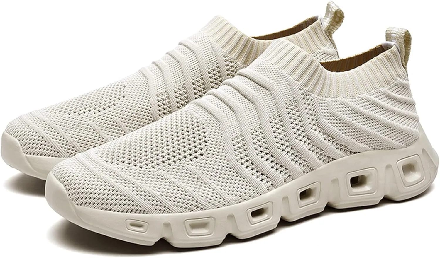 Men's Breathable Stretch Workout Shoes Supportive Running Athletic Sneaker Memory Foam Versatile Shoes for Men