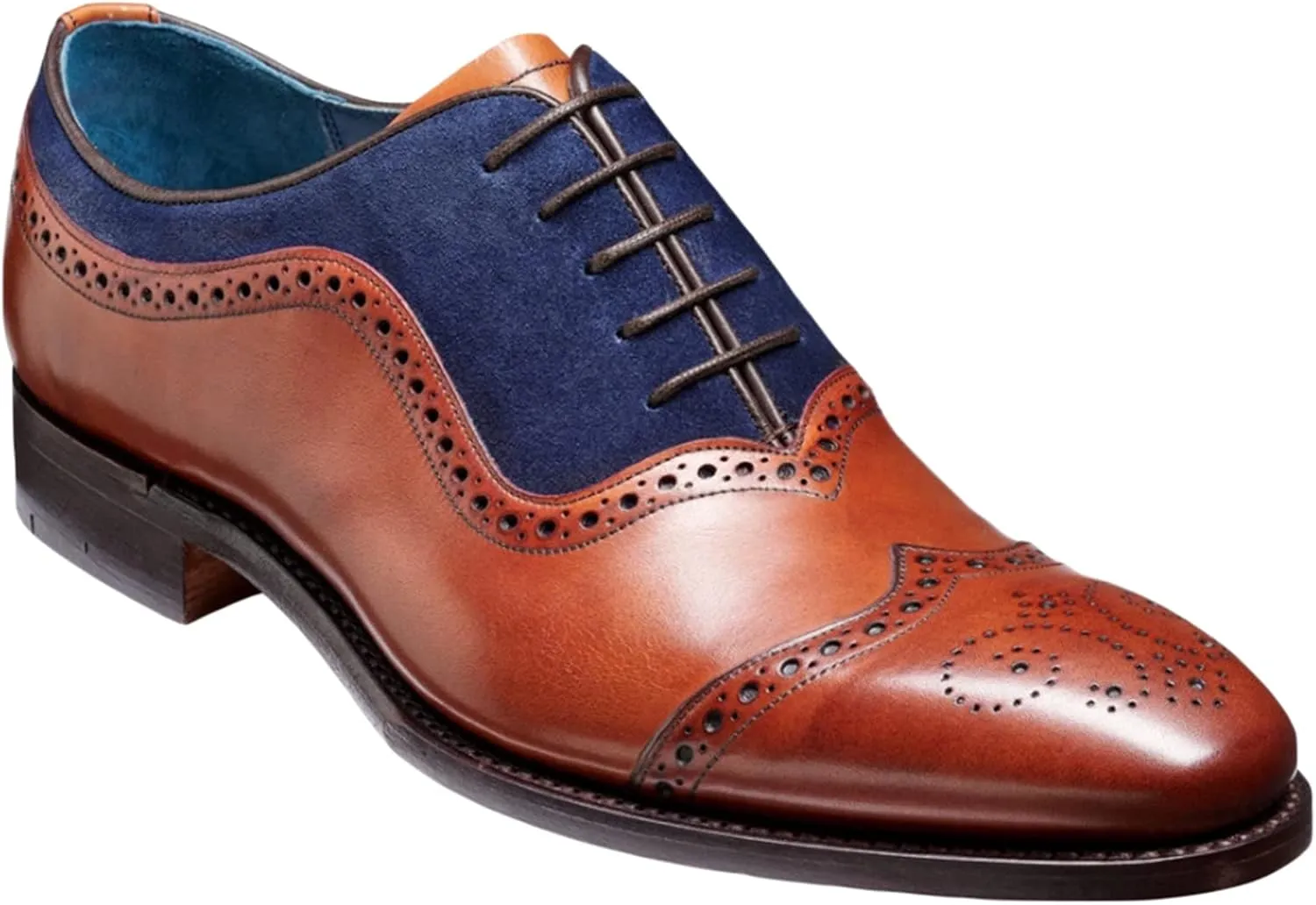 Men's Brogues Derbys Formal Shoes Lace Up Oxfords Leather Smart Wedding Office Dress Oxford Shoes for Business Brown- US11/UK10/EU44