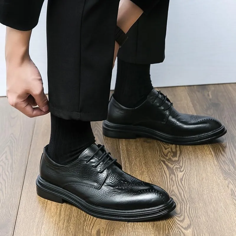 Men's Business Work Business Wedding Oxford Shoes Fashion Breathable Prom Business Wedding Dress Shoes