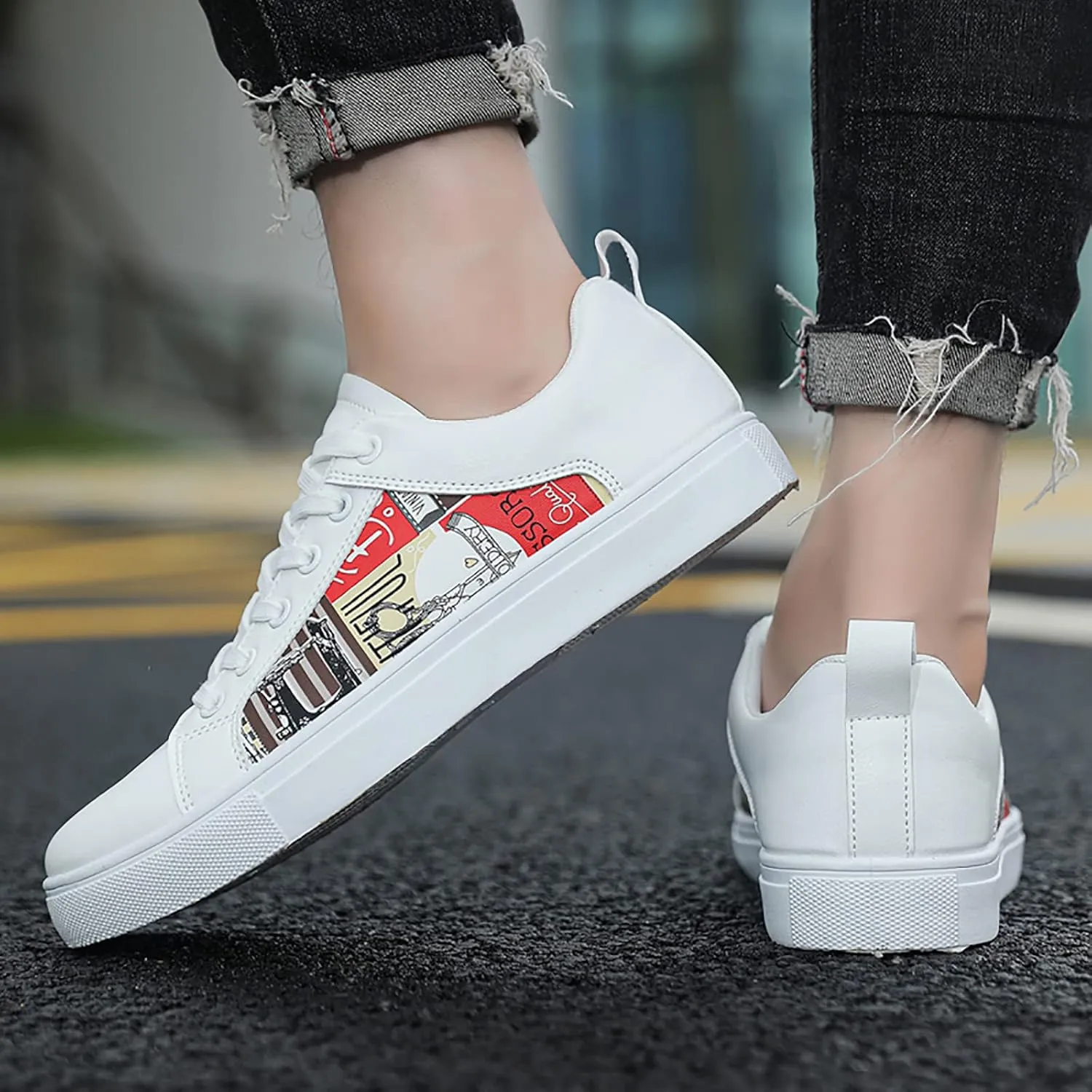 Men's Casual Dress Sneakers Slip On Sneakers Women Wide Width Gym Shoes Men Round Toe Flats Comfortable Womens Loafers Platform Sneakers for Women Fashion