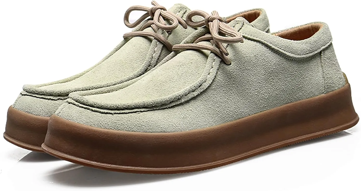 Mens Casual Shoes for Men - Men Loafers Suede Leather Comfortable Boat Shoes with Arch Support