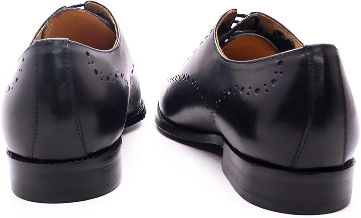 Men's Casual Wingtip Derbys Classic Lace-up Brogues Shoes Formal Oxford Shoes Business Wedding Party,Black-38