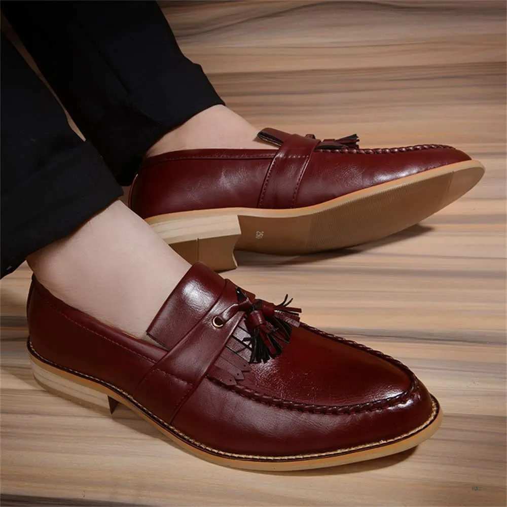 Men's Classic Dress Loafers Comfort Slip-on Fashion Leather Penny Loafer with Tassel Business Casual Shoes