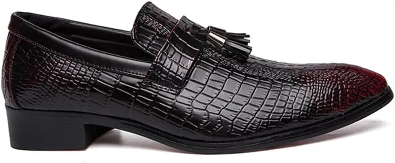 Men's Classic Dress Loafers Comfort Slip-on Penny Loafer with Tassel Business Casual Shoes for Men