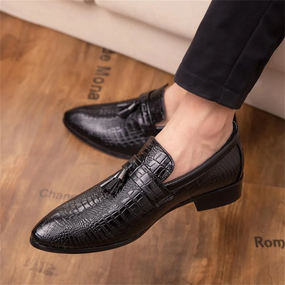 Men's Classic Dress Loafers Comfort Slip-on Penny Loafer with Tassel Business Casual Shoes for Men