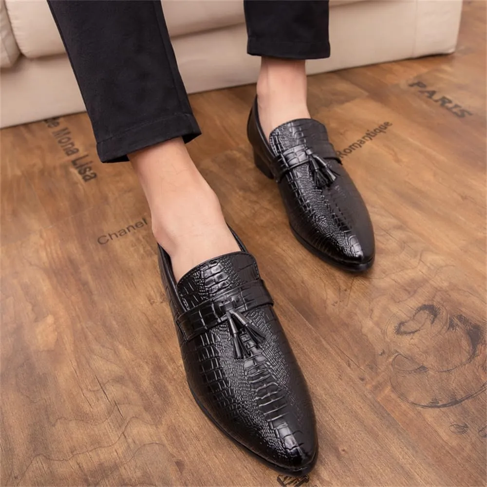 Men's Classic Dress Loafers Comfort Slip-on Penny Loafer with Tassel Business Casual Shoes for Men