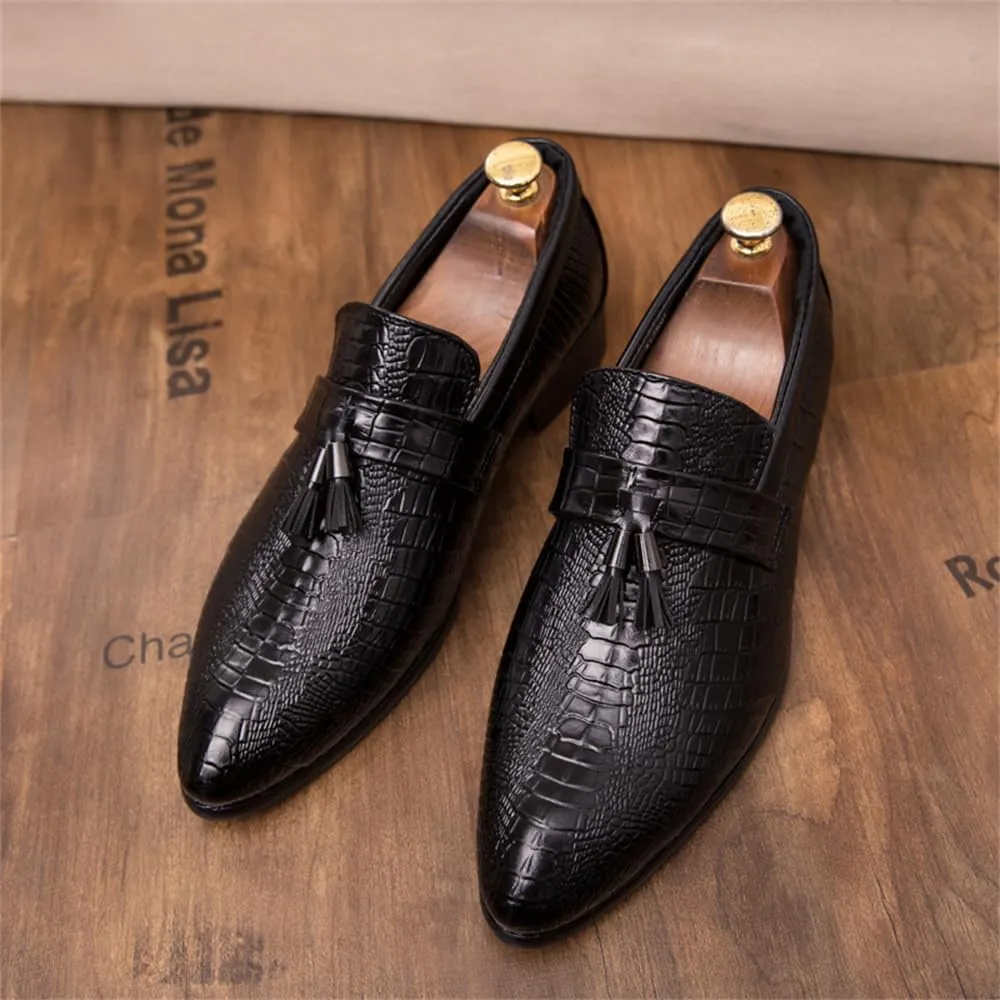 Men's Classic Dress Loafers Comfort Slip-on Penny Loafer with Tassel Business Casual Shoes for Men
