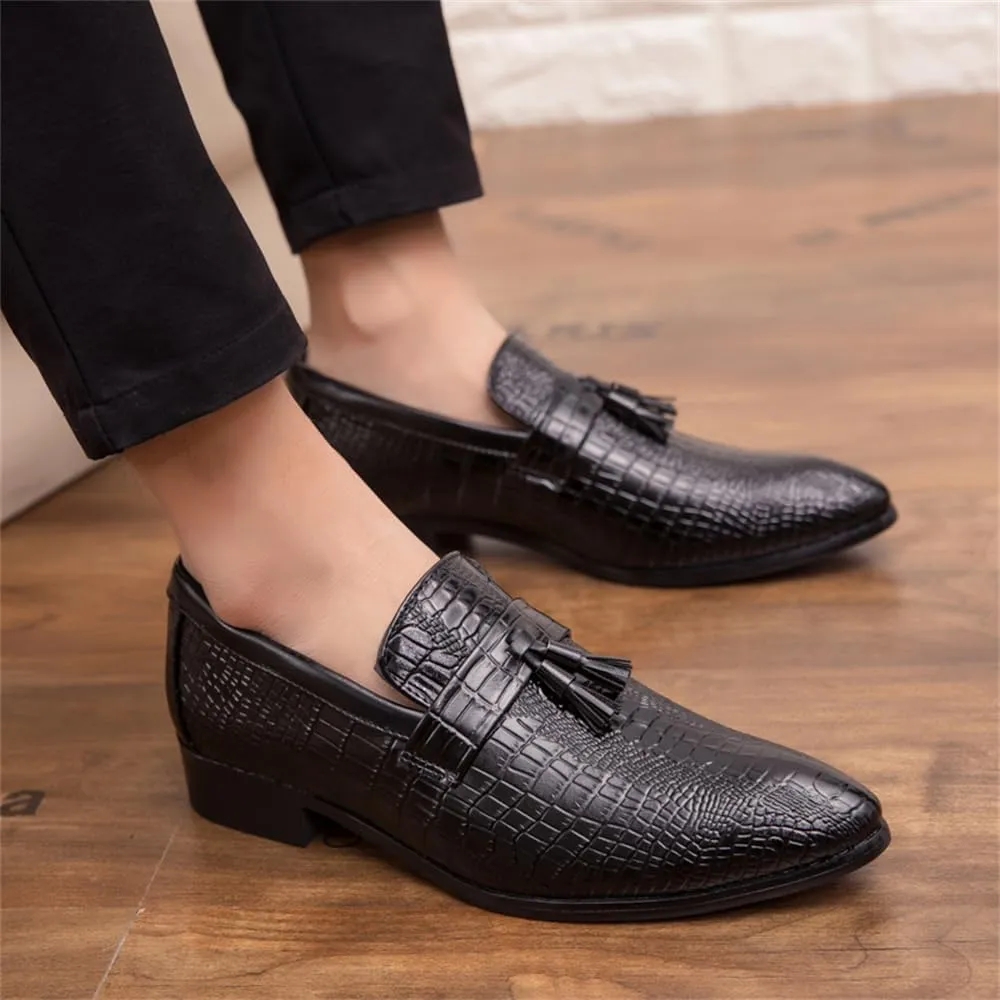 Men's Classic Dress Loafers Comfort Slip-on Penny Loafer with Tassel Business Casual Shoes for Men