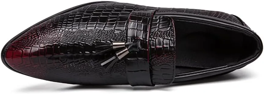 Men's Classic Dress Loafers Comfort Slip-on Penny Loafer with Tassel Business Casual Shoes for Men