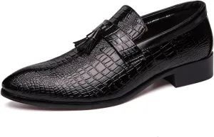 Men's Classic Dress Loafers Comfort Slip-on Penny Loafer with Tassel Business Casual Shoes for Men