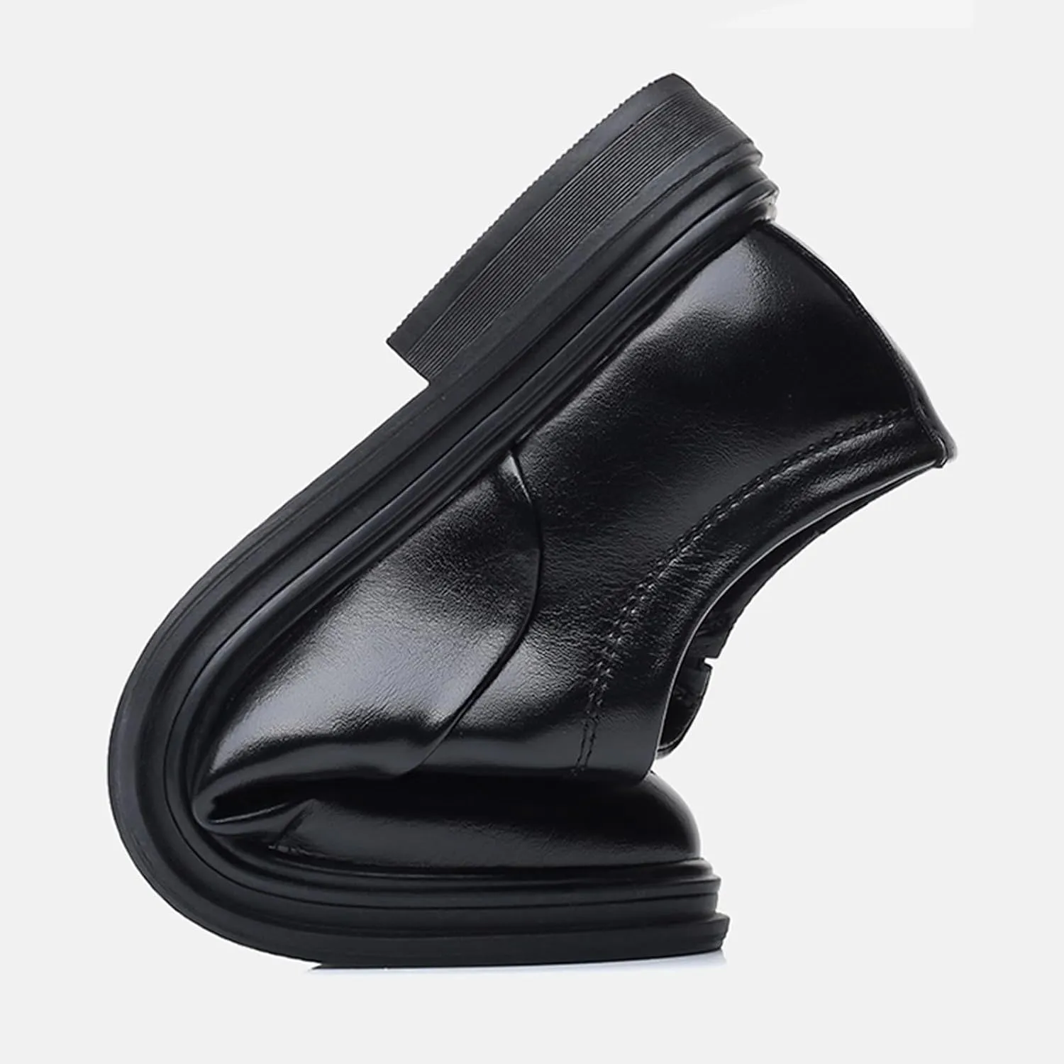 Men's Classic Lace Up Dress Oxford Shoes Fashion Pointed Toe Slip On Formal Leather Shoes Business Wedding Derby Shoes