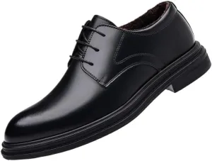 Men's Classic Lace-up Formal Oxfords Casual Business Oxford Derby Leather Shoes Office Working Derby Shoes
