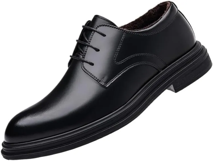 Men's Classic Lace-up Formal Oxfords Casual Business Oxford Derby Leather Shoes Office Working Derby Shoes
