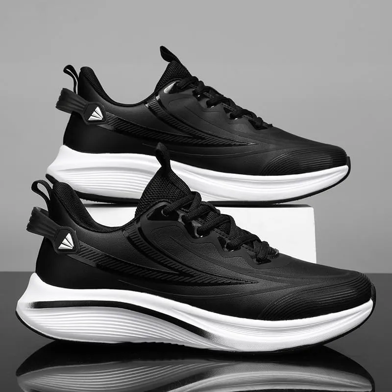 Men's Classic Sneakers Breathable Leather Oxford Casual Shoe Lightweight Comfortable Walking Running Sneakers for Men