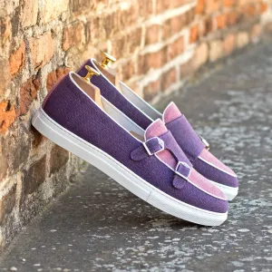 Men's Double Monk Sneakers Wide Violet 5206