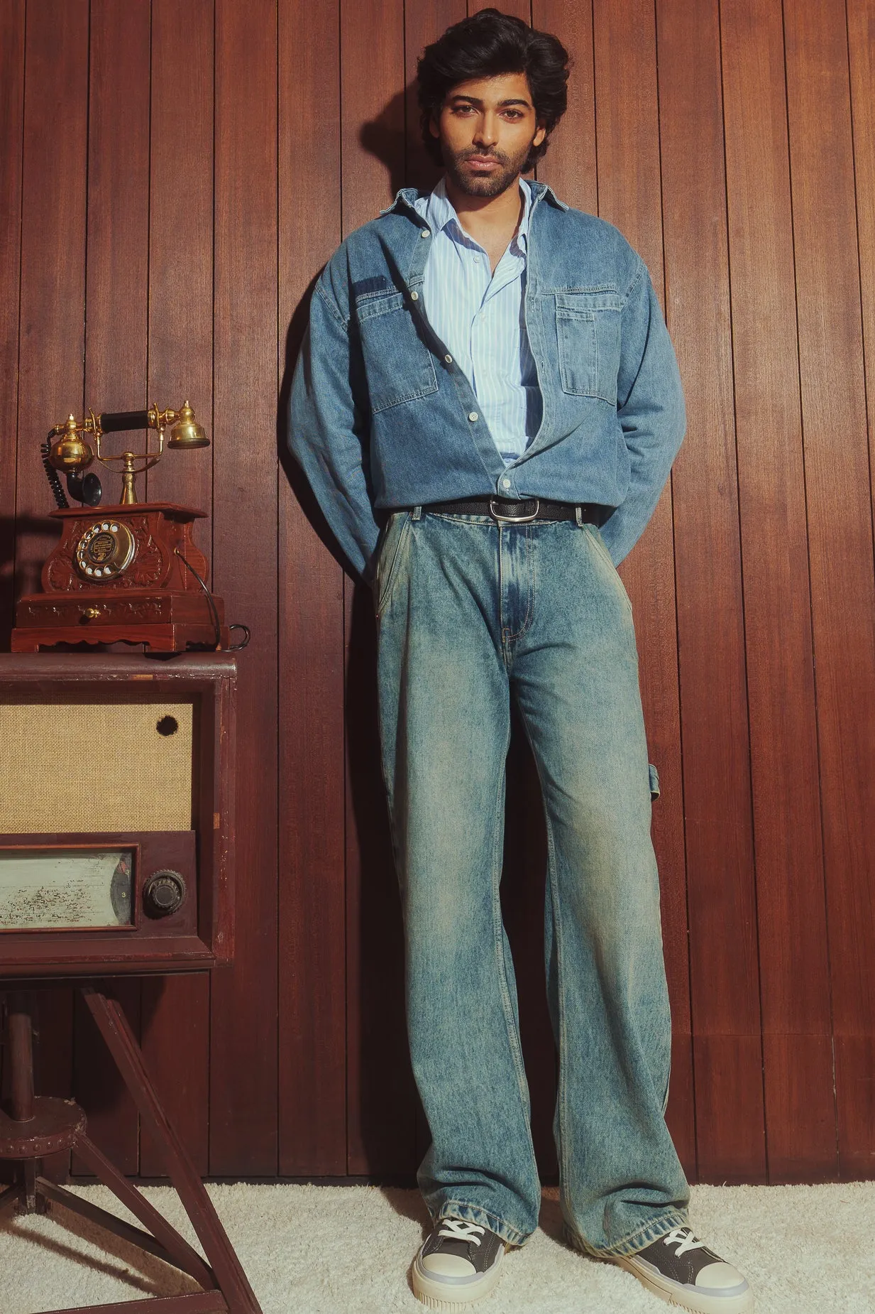 Men's Double Pocket Denim Jacket
