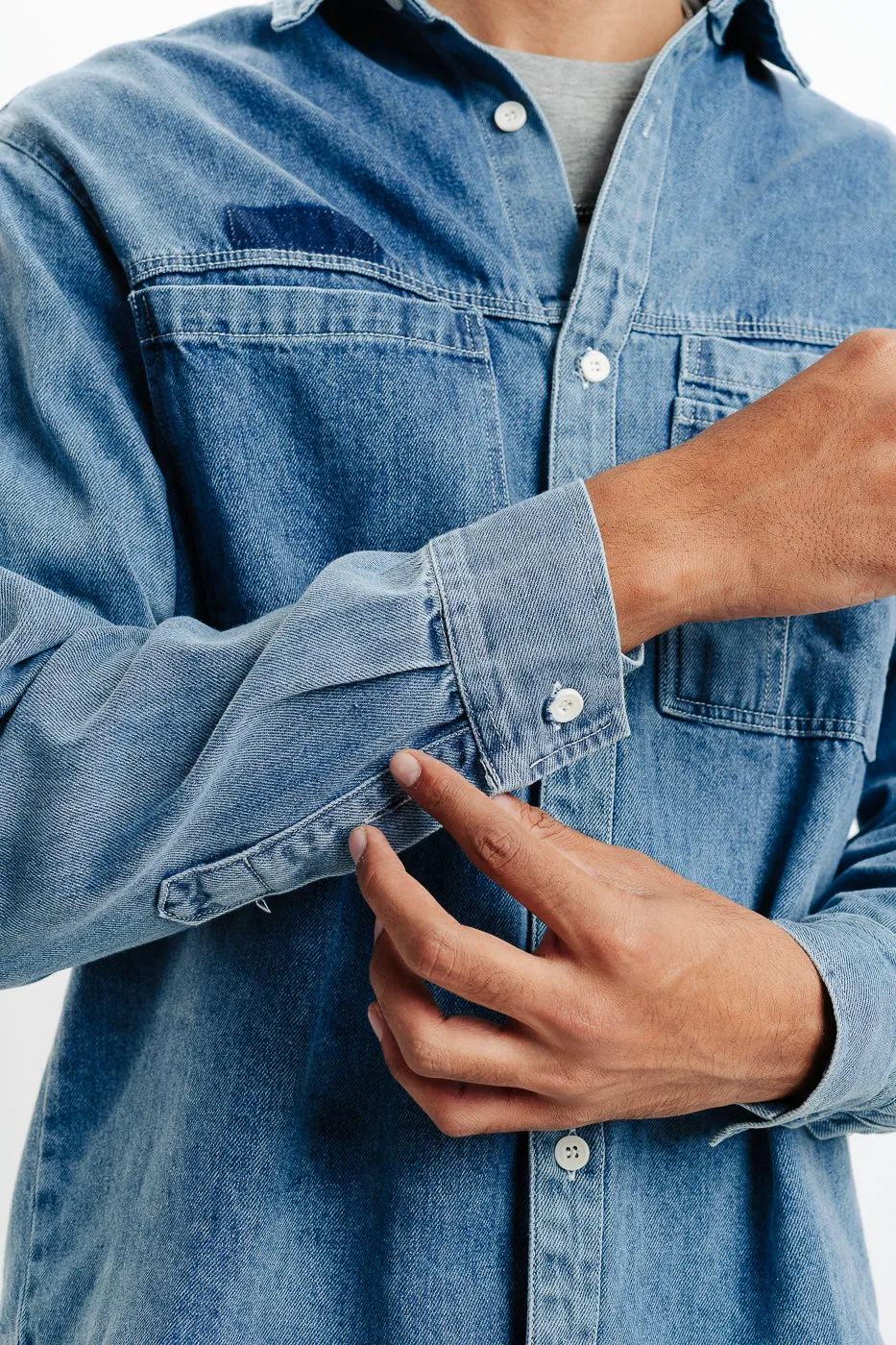 Men's Double Pocket Denim Jacket