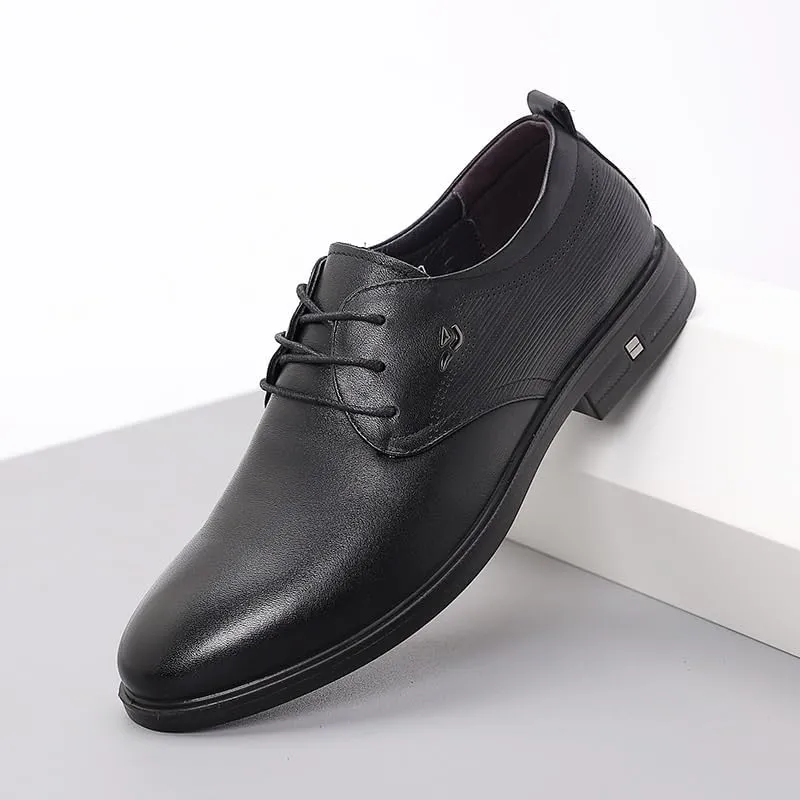 Men's Dress Cap Toe Shoes Wingtip Brogue Oxford Formal Shoes for Leather Formal Classic Lace-up Comfortable Pointed Toe Derbys Shoes
