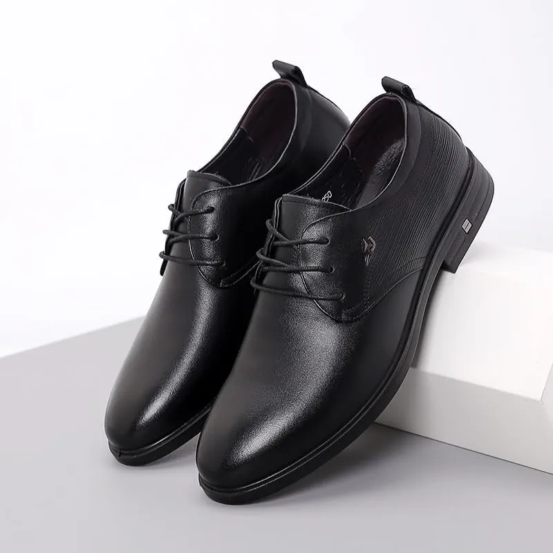 Men's Dress Cap Toe Shoes Wingtip Brogue Oxford Formal Shoes for Leather Formal Classic Lace-up Comfortable Pointed Toe Derbys Shoes