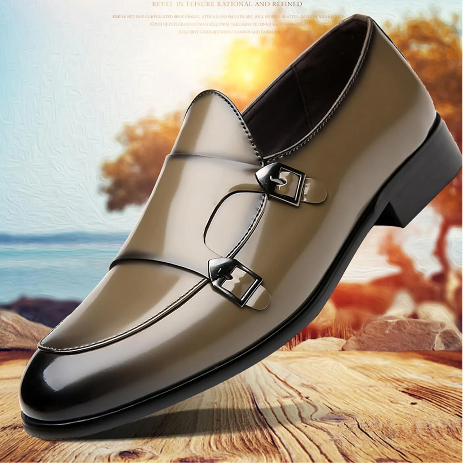Men's Dress Oxford Shoes Slip On Causal Leather Shoes Fashion Walking Shoes Business Office Party Comfort Loafers