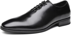 Men's Dress Shoes Faux Patent Leather Oxford Dress Shoes Fashionable Embossed Casual Business Square Toe Lace-up Front Classic Modern Formal Leather Shoes Casual Loafers