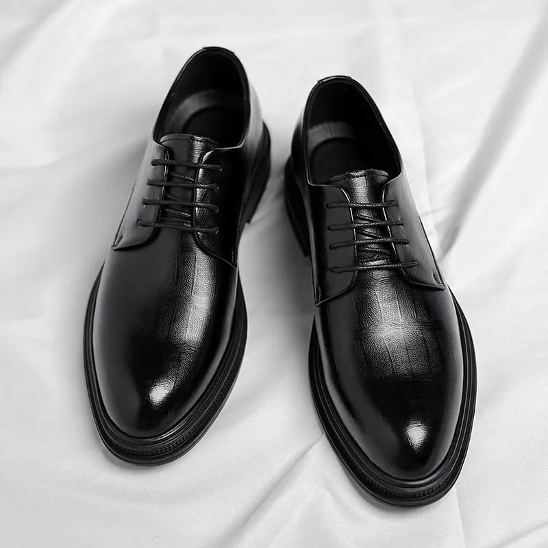 Men's Dress Shoes Men Classic Slip On Pointed Toe Derbys Shoes Formal Business Oxfords Shoes for Men