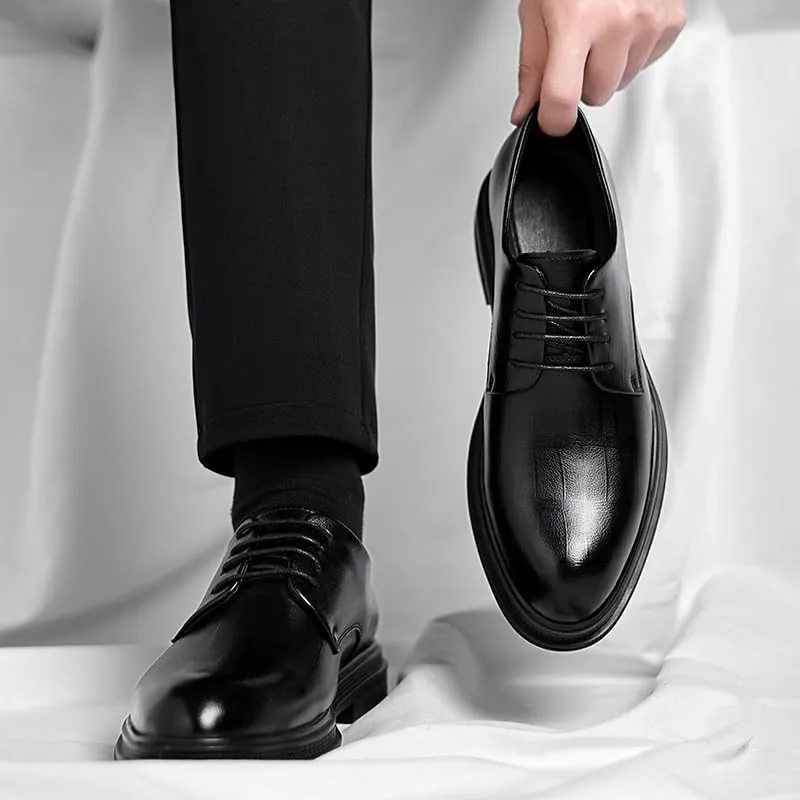 Men's Dress Shoes Men Classic Slip On Pointed Toe Derbys Shoes Formal Business Oxfords Shoes for Men