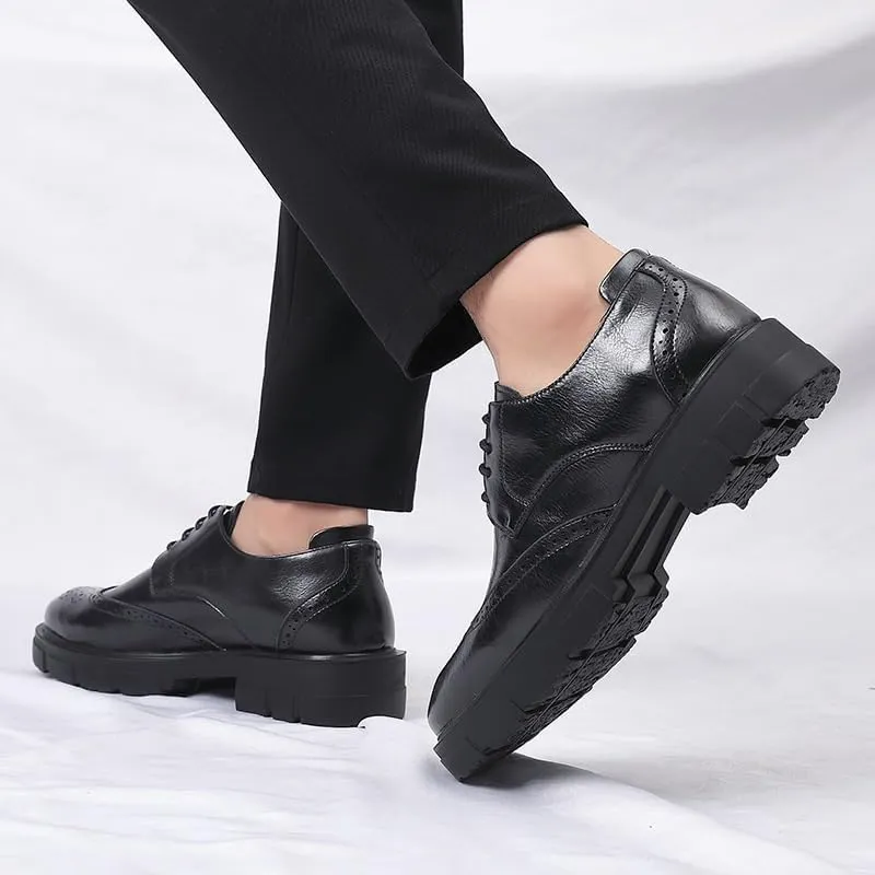 Men's Dress Shoes Men Patent Leather Formal Business Oxford Shoes Slip On Pointed Toe Derbys Shoes