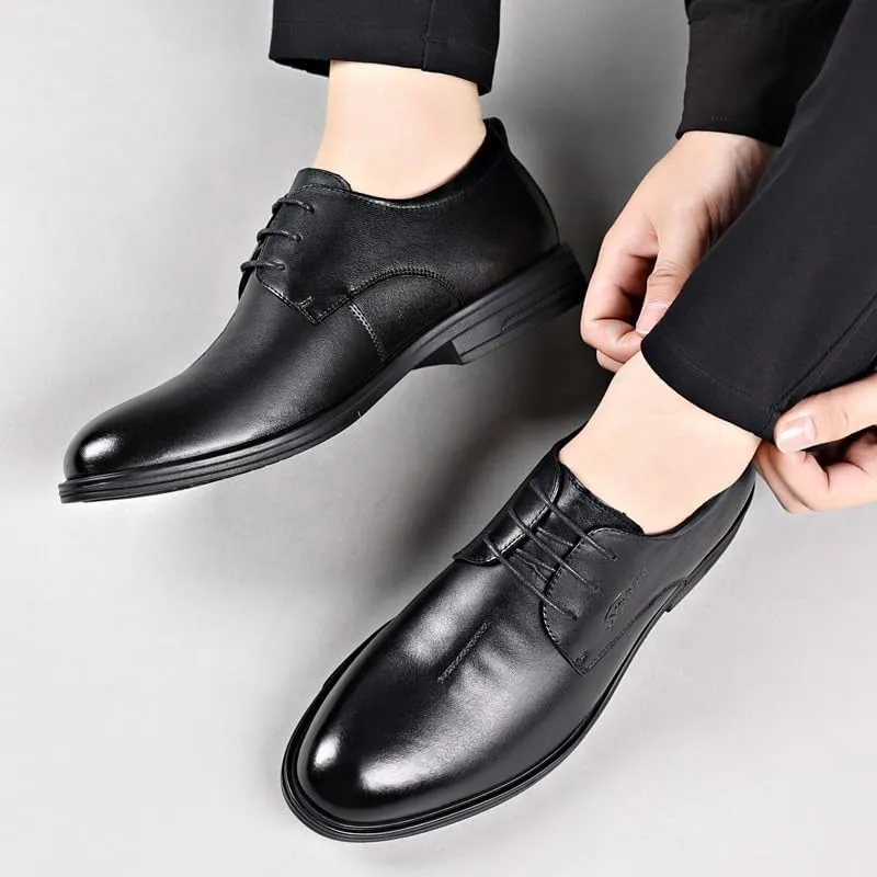 Men's Dress Shoes Slip On Pointed Toe Derbys Classic Formal Business Shoes Casual Summer Breathable Soft Sole