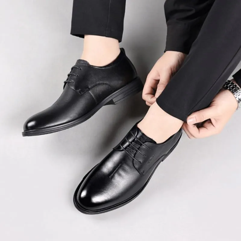 Men's Dress Shoes Slip On Pointed Toe Derbys Classic Formal Business Shoes Casual Summer Breathable Soft Sole