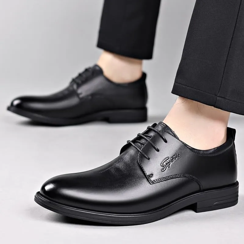 Men's Dress Shoes Slip On Pointed Toe Derbys Classic Formal Business Shoes Casual Summer Breathable Soft Sole