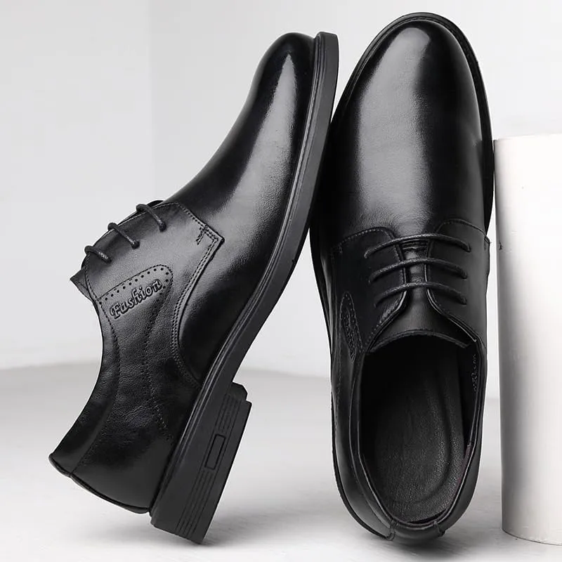 Men's Dress Shoes Slip On Pointed Toe Derbys Classic Formal Business Shoes for Driving Walking Wedding Outdoor Indoor Size