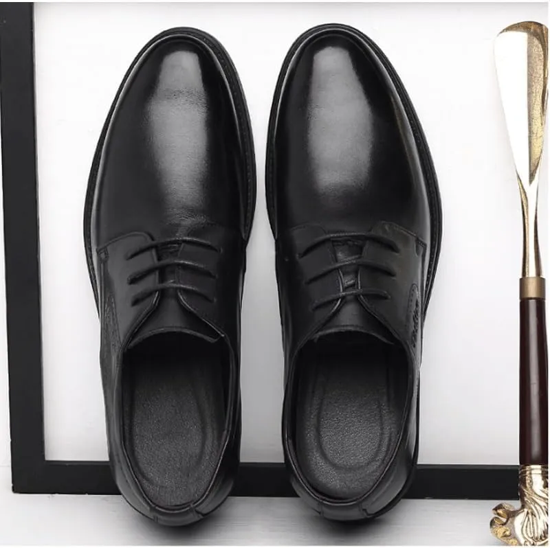 Men's Dress Shoes Slip On Pointed Toe Derbys Classic Formal Business Shoes for Driving Walking Wedding Outdoor Indoor Size