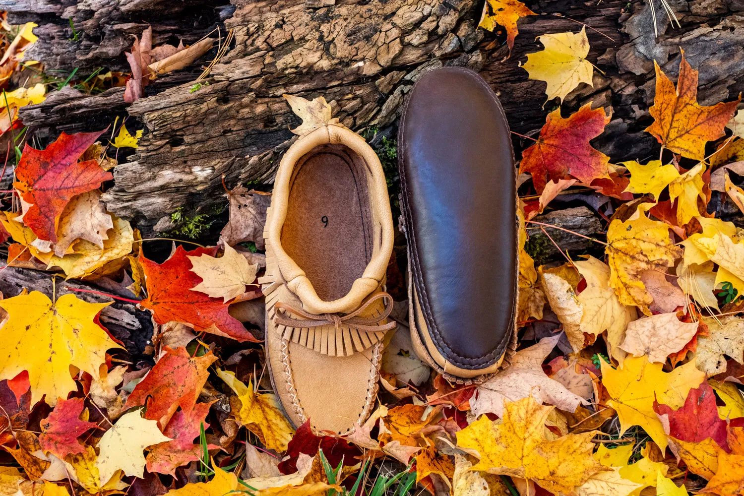 Men's Earthing Moccasins Fringed Ankle