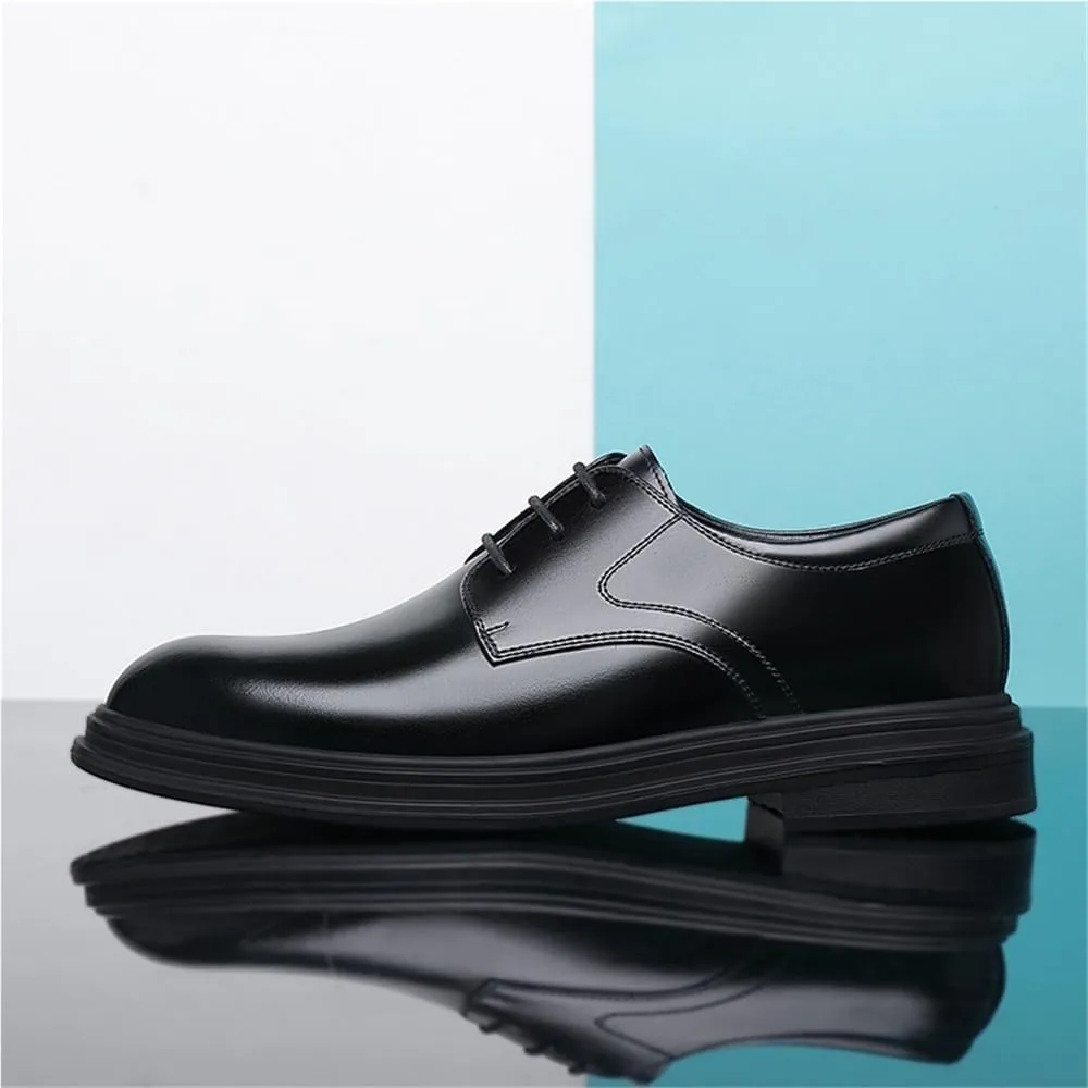 Mens Elevator Dress Shoes Autumn Winter Business Formal Leather Shoes for Men British Style Height Increasing Wedding Groom Shoes(9)