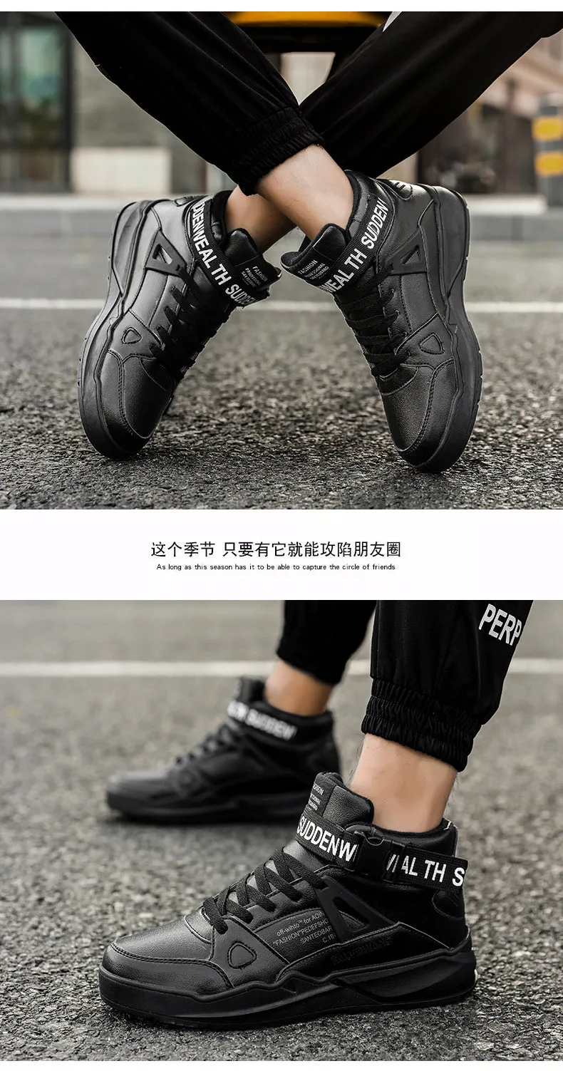 Men's Fashion Outdoor Black Sneakers