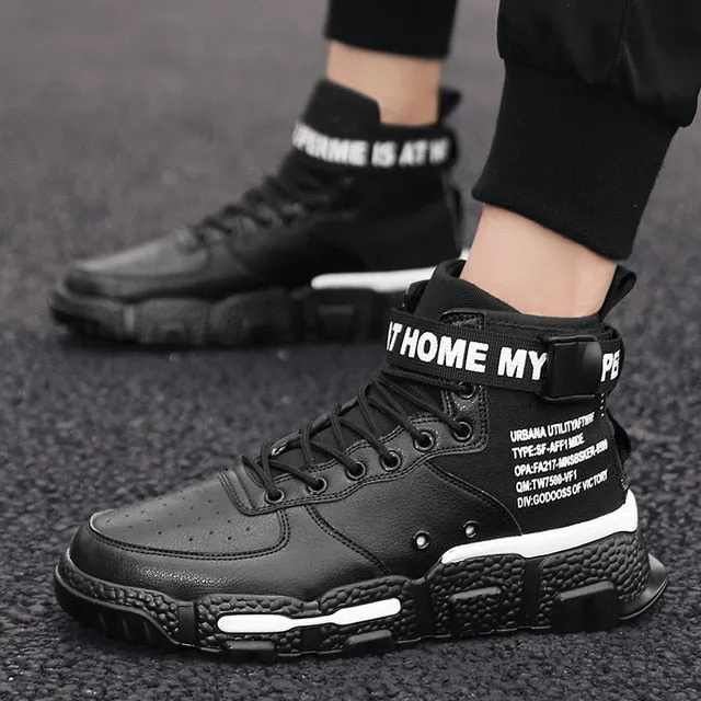 Men's Fashion Outdoor Black Sneakers