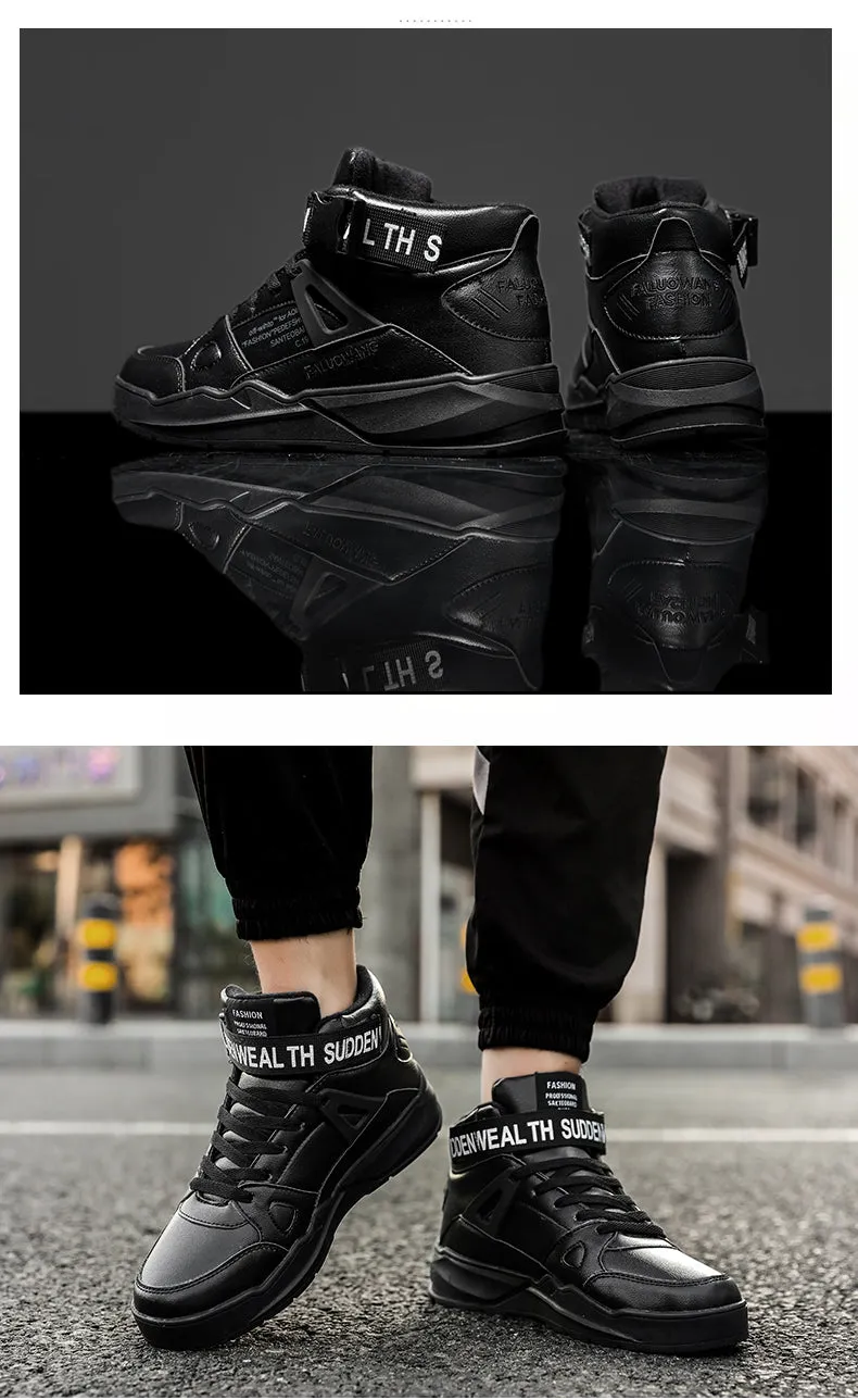 Men's Fashion Outdoor Black Sneakers