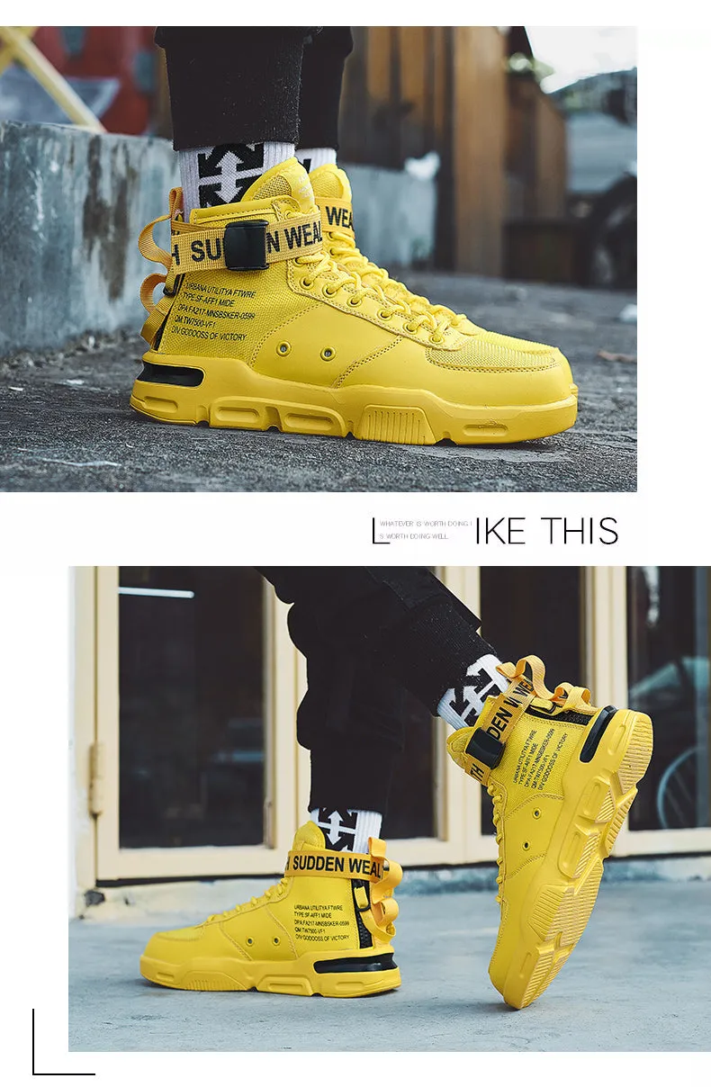 Men's Fashion Outdoor Yellow Sneakers