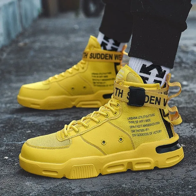Men's Fashion Outdoor Yellow Sneakers