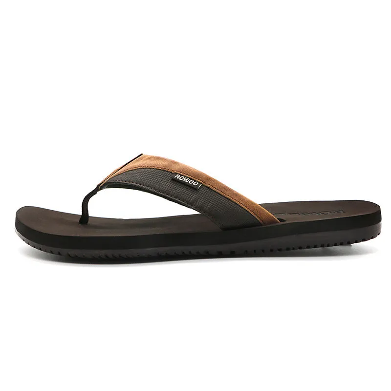 Men's Flip Flops Thong Leather Sandals Non-Slip Sandals